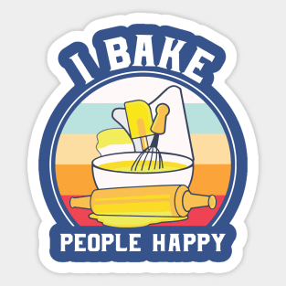 i bake people happy 3 Sticker